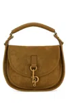 Burberry Camel Suede Hebden Handbag