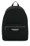 Burberry Men Black Backpack With Two Adjustable Shoulder Straps With Logo Lettering And Logoletterin