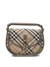 Burberry Small Handbag With Adjustable Strap And Check Pattern In Beige