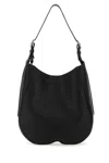Burberry Women Black Leather Medium Chess Shoulder Bag In Black