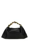 Burberry Medium Swan Chain Handle Clutch Bag In Black