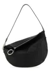 Burberry Black Leather Knight Small Shoulder Bag In Black