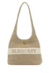 Burberry Women Cappuccino Canvas Shoulder Bag In Brown