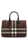Burberry Printed Canvas Medium Check Handbag In Multi