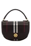 Burberry Mini Handbag With Check Pattern And Top Handle In Red