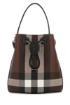 Burberry Printed Canvas Check Bucket Bag In Multi