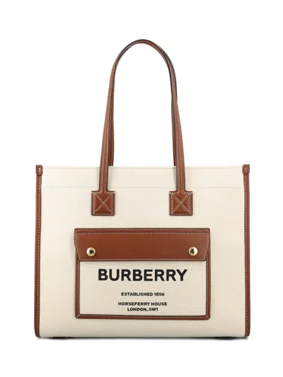 Burberry Handbags In Natural/tan