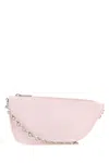 Burberry Mini Pink Leather Micro Shield Shoulder Handbag In Pink