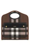 Burberry Printed E-canvas And Leather Mini Pocket Bag Handbag In Printed