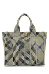 Burberry Embroidered Fabric Check Mini Handbag In Printed