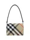 Burberry Multicolor Check Pattern Handbag With Adjustable Strap In Sandipcheck