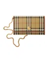 Burberry Hannah Check Coated Canvas Wallet On A Chain In Nude