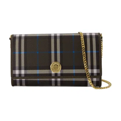 Burberry Hannah Wallet On Chain In Black
