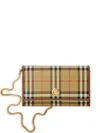 Burberry Check Chain Strap Wallet