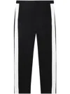 Burberry Hanover Tux Stripe Pants In Black