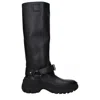 Burberry Harness-strap Leather Boot In Black