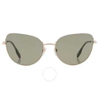 Burberry Harper Green Cat Eye Ladies Sunglasses Be3144 1109/2 58