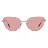Burberry Harper 58mm Cat Eye Sunglasses In Silver / Violet