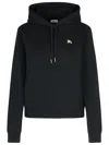 Burberry Cotton Sweatshirt With Drawstring Hood And Front Pocket In Black