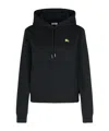 Burberry Cotton Sweatshirt With Drawstring Hood And Front Pocket In Black