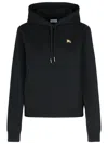 Burberry Cotton Sweatshirt With Drawstring Hood And Front Pocket In Black