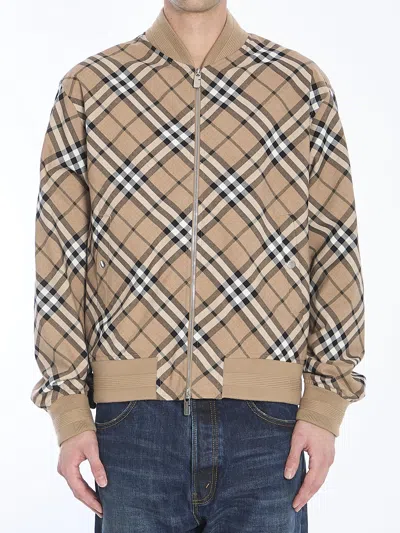 Burberry Harrington Bomber Jacket In Brown