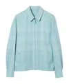 Burberry Harrington Reversible Check Print Jacket In Blue