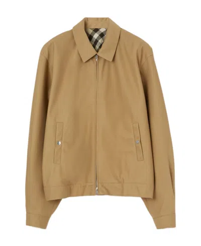 Burberry Harrington Classic-collar Jacket In Nude