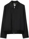Burberry Cotton Gabardine Chester Harrington Jacket In Black