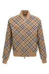 Burberry Mens Linden Ip Check Check-pattern Relaxed-fit Wool-blend Bomber Jacket