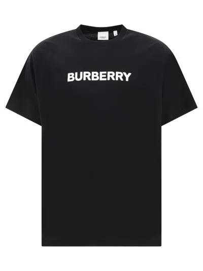 Burberry Harriston T-shirts In Black