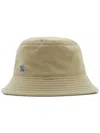 Burberry Equestrian Knight Embroidered Cotton Bucket Hat In Brown