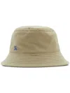 Burberry Equestrian Knight Embroidered Cotton Bucket Hat In Brown