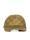 Burberry Check Canvas Baseball Cap In Cedar