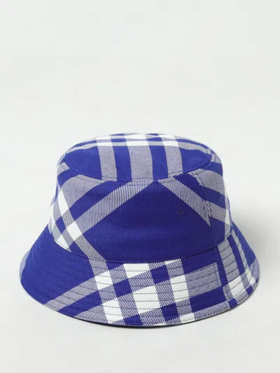 Burberry Check Wool-blend Bucket Hat In Blue