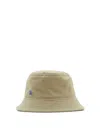 Burberry Equestrian Knight Embroidered Cotton Bucket Hat In White
