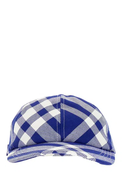 Burberry Embroidered Polyester Blend Baseball Cap In Blue
