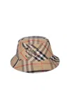 Burberry Men Printed Polyester Blend Bucket Hat In Brown