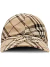 Burberry Men's Check Cap In Alabaster Ip Check