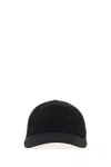 Burberry Nylon Baseball Cap Curved Brim In Black