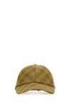 Burberry Womens Cedar Washed-check Woven Cap In Cedar