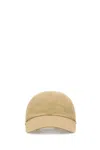 Burberry Beige Solid Baseball Cap In Gold