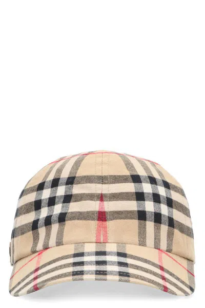 Burberry Vintage Check-pattern Baseball Cap In Beige