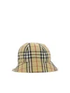 Burberry Check Motif Nylon Bucket Hat In Beige