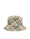 Burberry Check Bucket Hat In Light Sage Ip Check