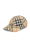 Burberry Bias Check Cap In Sand Ip Check