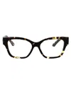 Burberry Havana Yellow Acetate Optical Glasses In Black