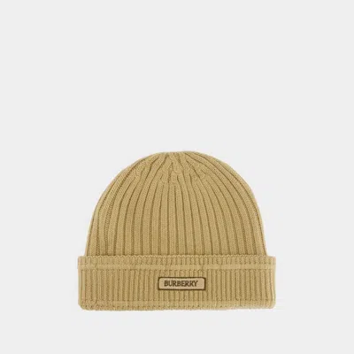 Burberry Haw Beanie In Brown