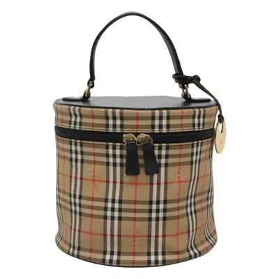 Pre-owned Burberry Haymarket Beige Canvas Clutch Bag ()