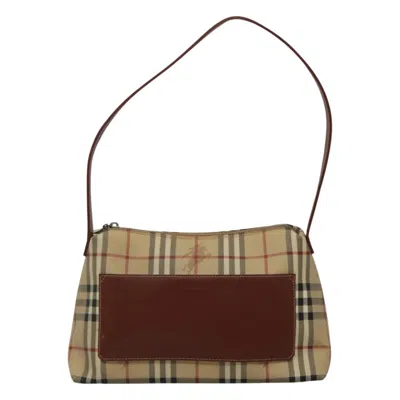 Pre-owned Burberry Haymarket Beige Canvas Shoulder Bag ()